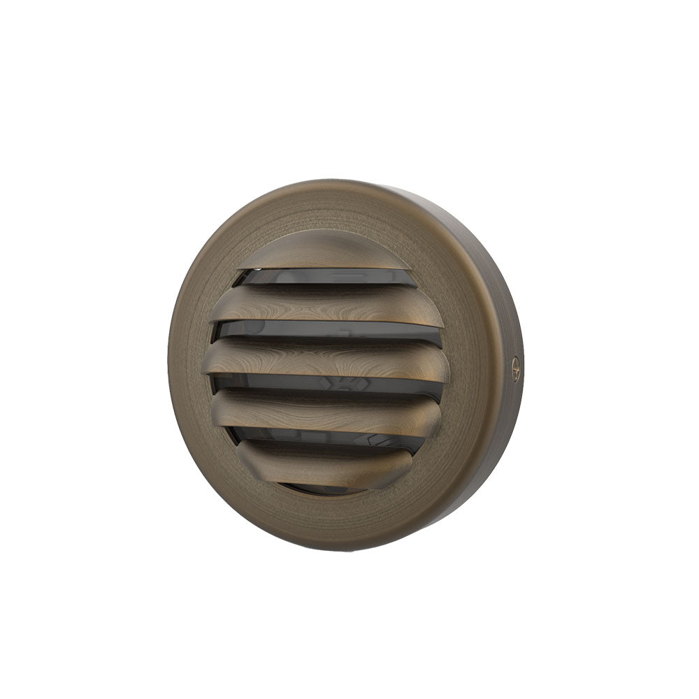 Hydra 4W Round Slotted LED Step Light Aged Brass / Warm White - AQL-418-B3-Y00430DFS