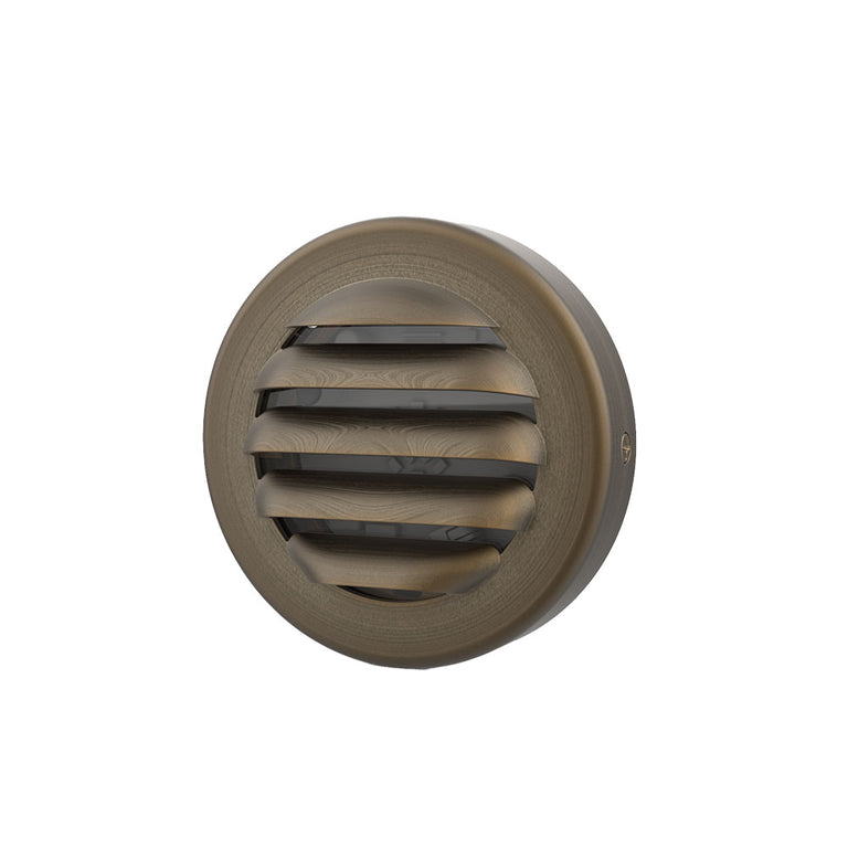 Hydra 4W Round Slotted LED Step Light Aged Brass / Warm White - AQL-418-B3-Y00430DFS