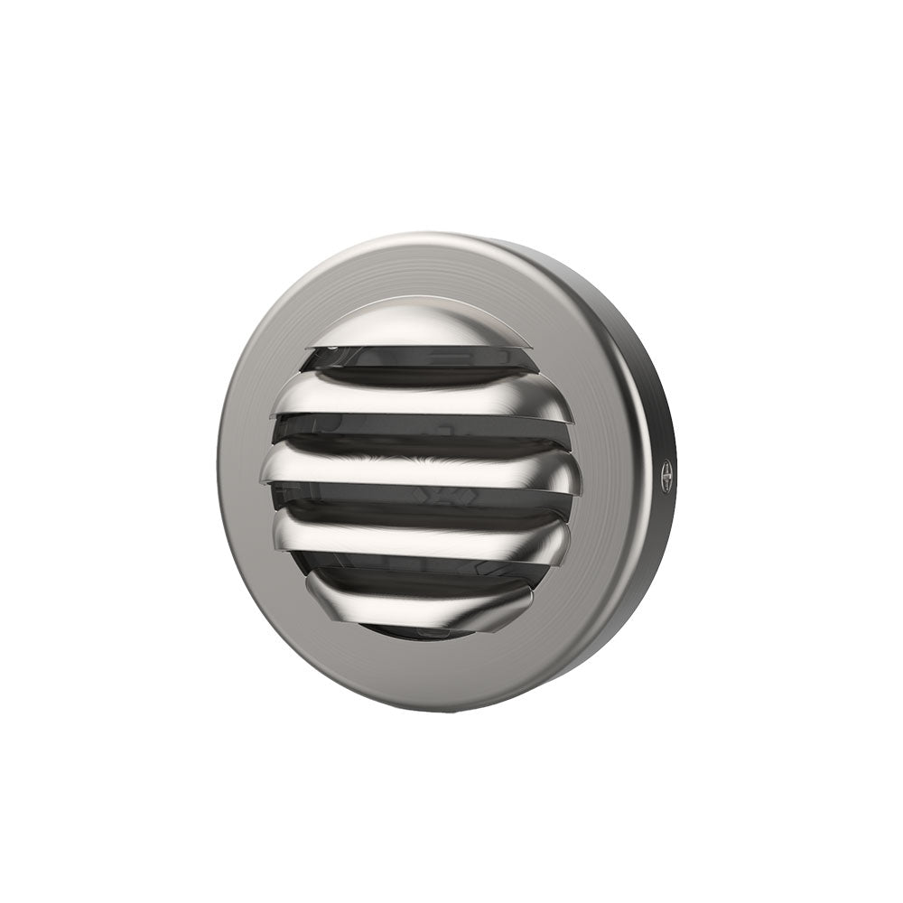 Hydra 4W Round Slotted LED Step Light Brushed Chrome / Warm White - AQL-418-B1-Y00430DFS
