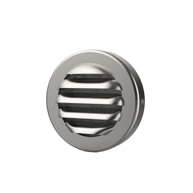Hydra 4W Round Slotted LED Step Light Brushed Chrome / Warm White - AQL-418-B1-Y00430DFS