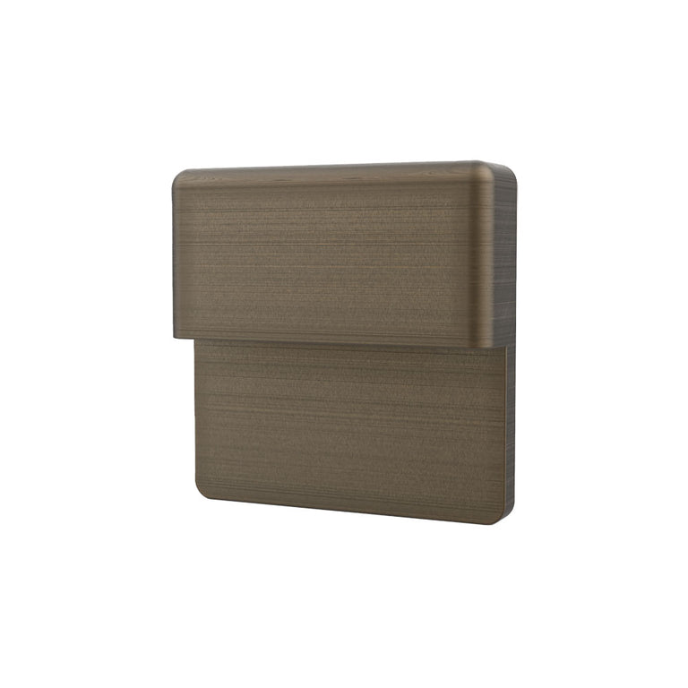 Hydra 2W Square Slimline LED Step Light Aged Brass / Warm White - AQL-419-B3-E002DWDCS
