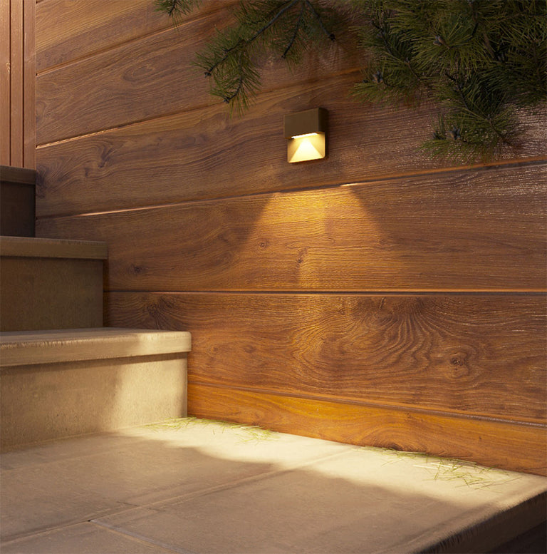 Hydra 2W Square Slimline LED Step Light Aged Brass / Warm White - AQL-419-B3-E002DWDCS