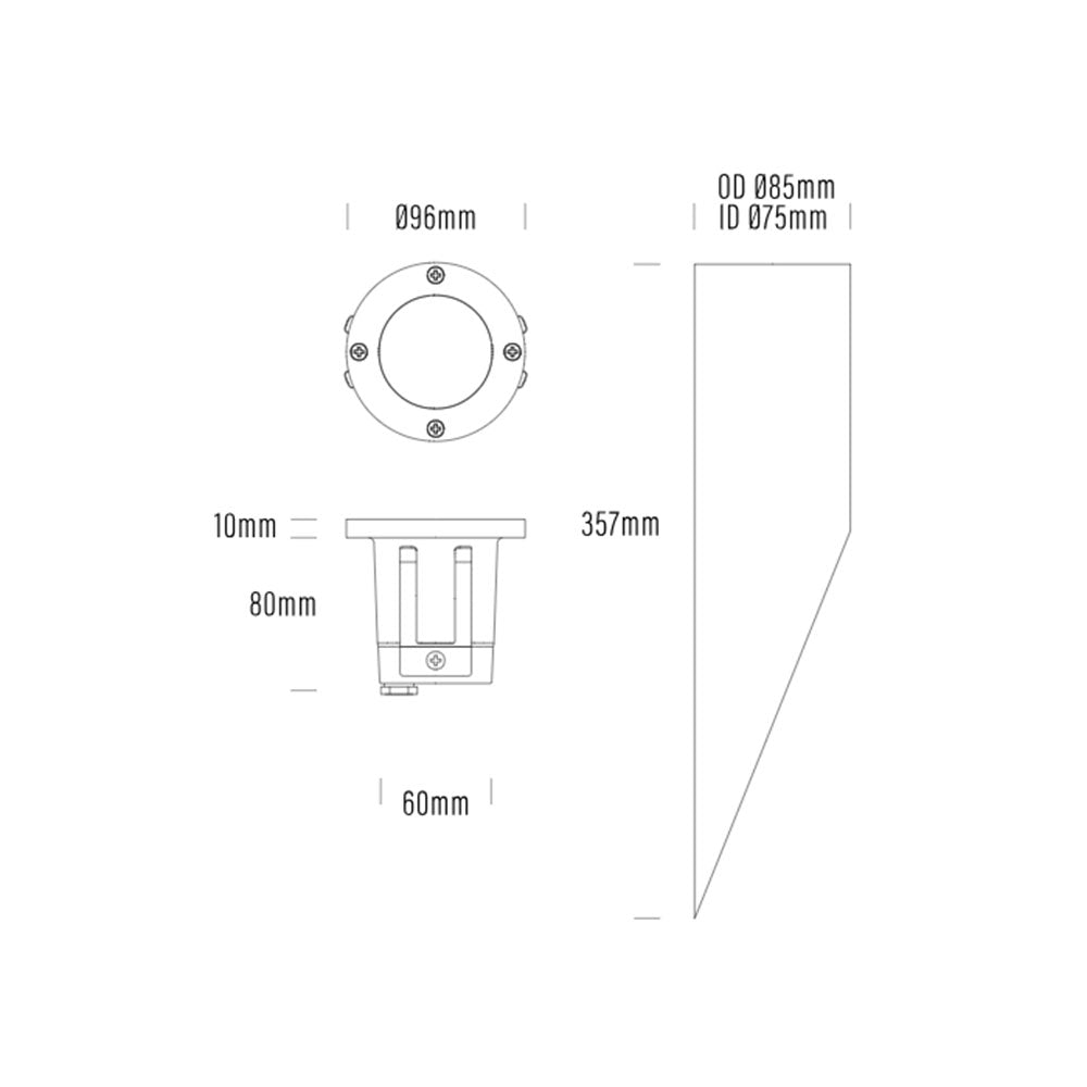 Hydra 12V MR16 Inground Uplight Brushed Chrome - AQL-421-B1-M