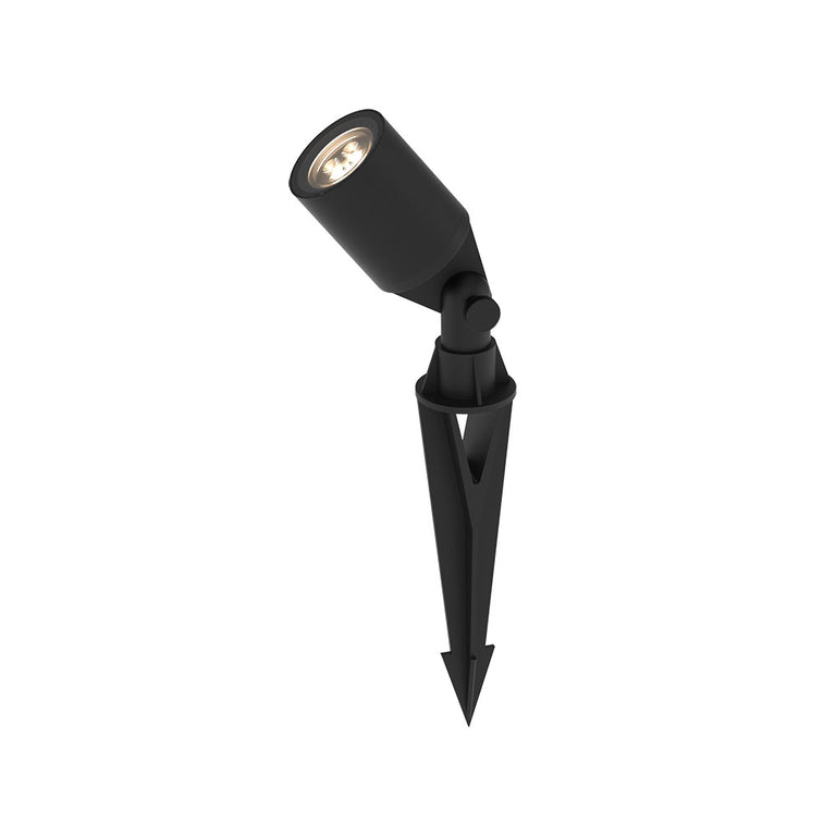Hydra 3W 12V Single Adjustable Turbo LED Spike Light Black - AQL-450-B2-M
