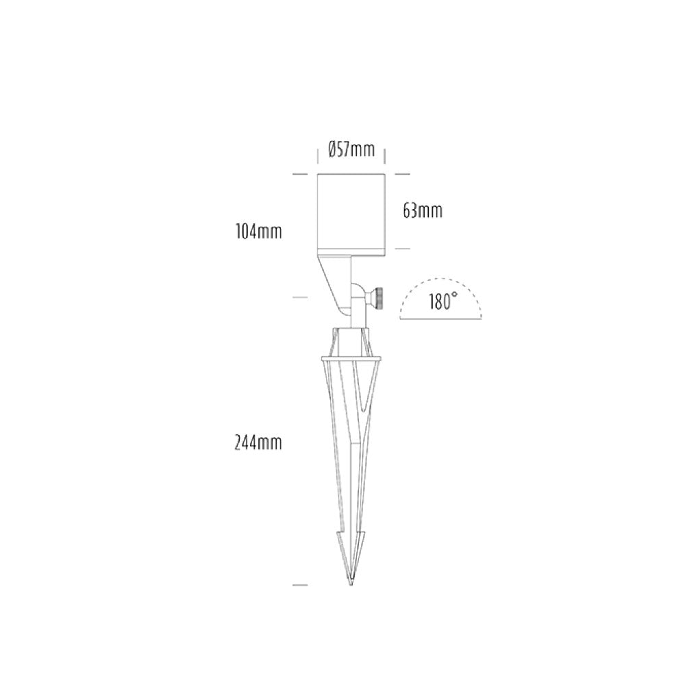 Hydra 4W LED Turbo Spike Light Brushed Chrome / Warm White - AQL-450-B1-M