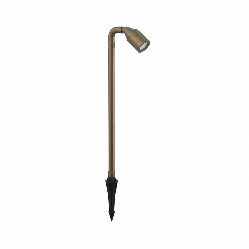 Hydra 12V~24V AC / 24V DC MR16 Adjustable Spike Pathlight Aged Brass - AQL-452-B3-M