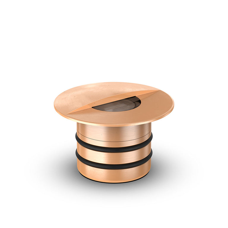 Phoenix 4W 24V DC Hooded LED Inground Uplighter Brushed Copper - AQL-532-01-B5