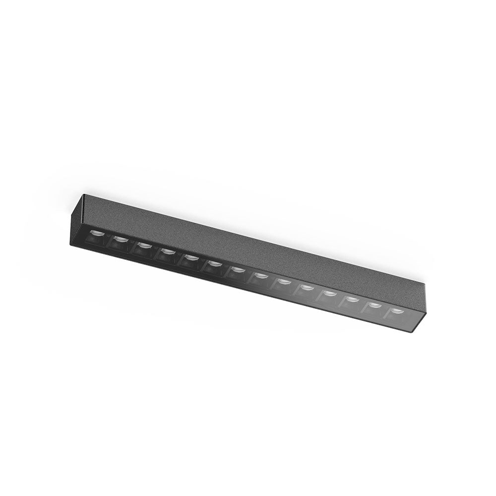 LumenaPro 10W 24V DC 2-Wire Dimmable LED Linear Surface Light Black - AQL-970-A2