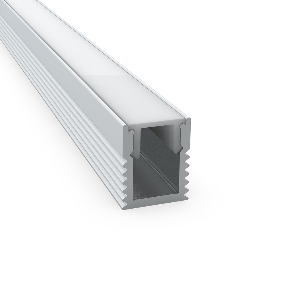 2 Meter Aluminium LED Strip Extrusion Silver - AQS-172-ACC-02