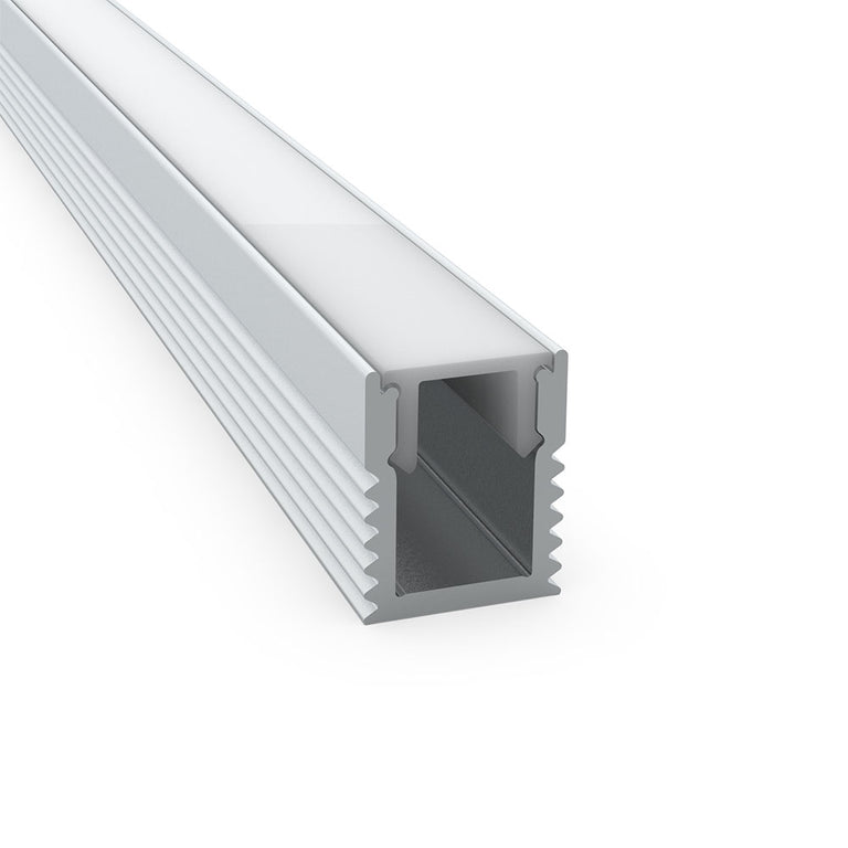 2 Meter Aluminium LED Strip Extrusion Silver - AQS-172-ACC-02