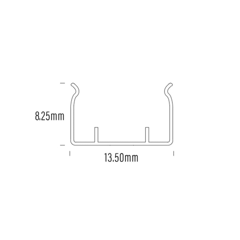 2 Meter Polycarbonate LED Strip Extrusion - AQS-400-ACC-04