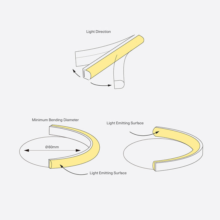 Neon Flex 10W 24V DC IP65 Mono LED Strip Light - AQS-400