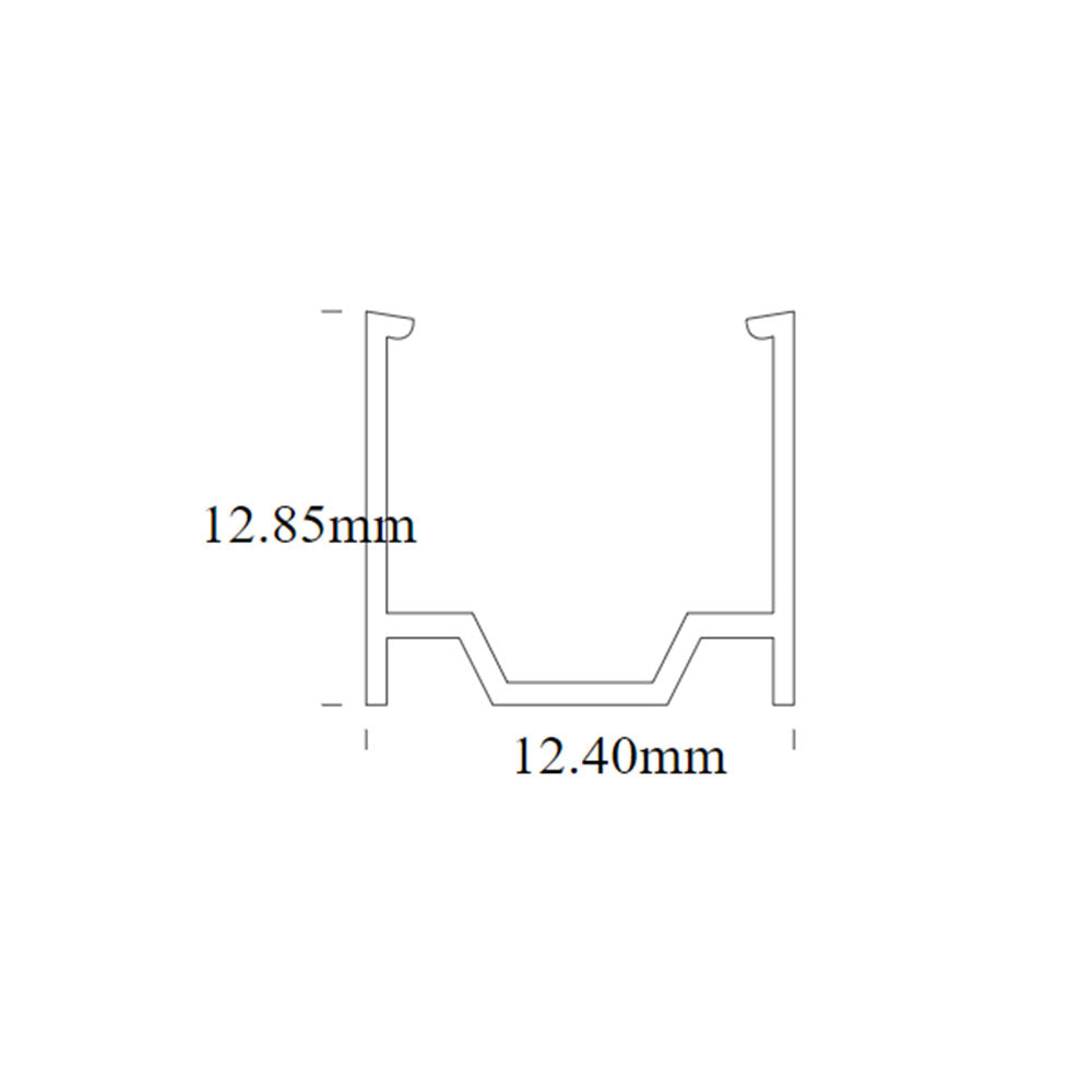2 Meter Aluminium LED Strip Extrusion Silver - AQS-401-ACC-02