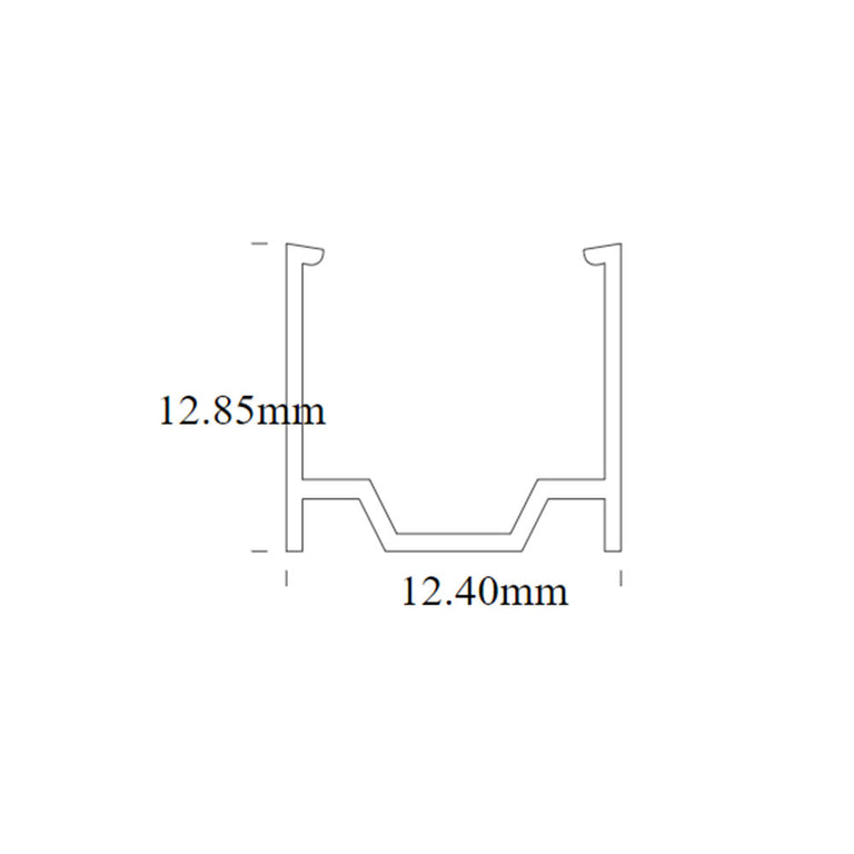 2 Meter Aluminium LED Strip Extrusion Silver - AQS-401-ACC-02