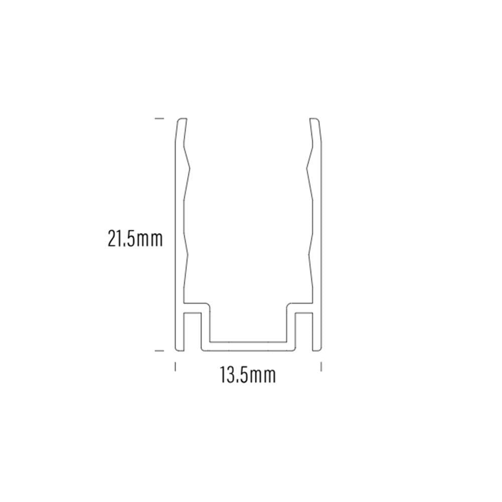 2 Meter Aluminium LED Strip Extrusion Silver - AQS-500-ACC-AL3-02