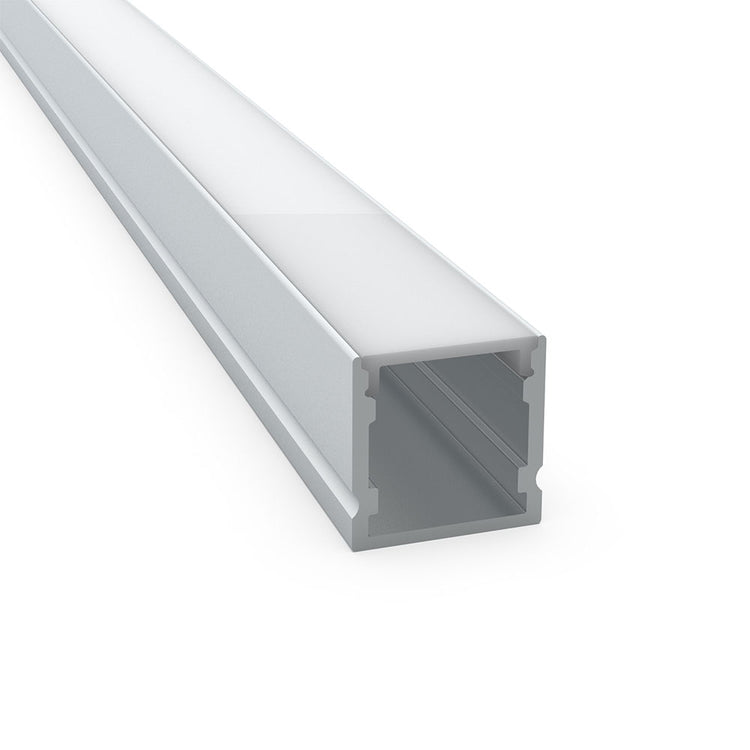 Surface Mounted 2 Meter Aluminium LED Strip Extrusion Silver - AQS-EXT ...
