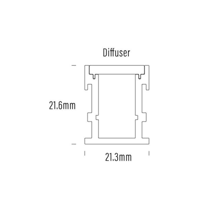 Floor Recessed Walk-On 2 Meter Aluminium LED Strip Extrusion Black - AQS-EXT-009-200-A2
