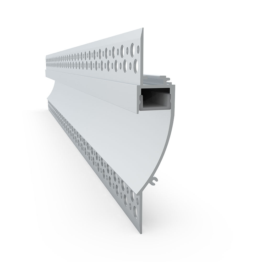 Recessed 2 Meter Aluminium LED Strip Extrusion White - AQS-EXT-013-200-A8