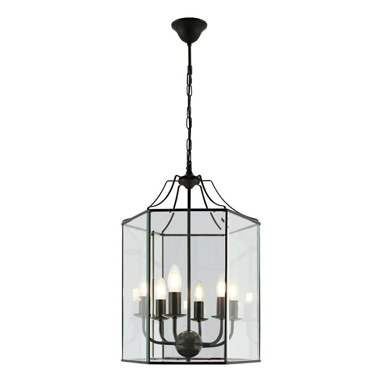 Arcadia 6 Light Pendant Black - ARCA6PBLK