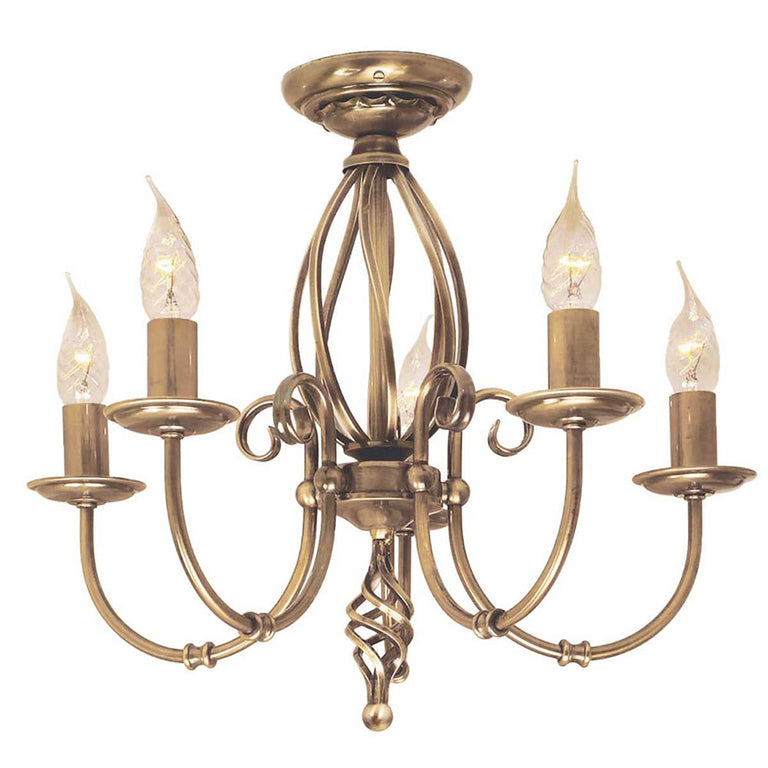 Artisan 5 Light Chandelier Aged Brass - ART5-AGD-BRASS