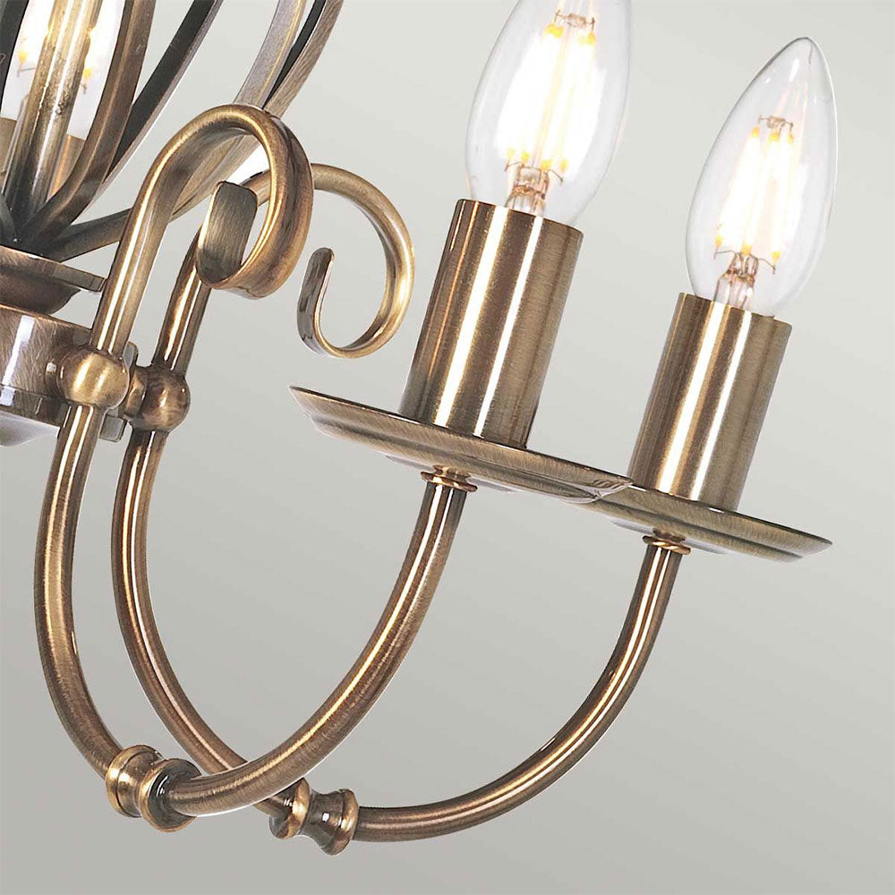 Artisan 5 Light Chandelier Aged Brass - ART5-AGD-BRASS