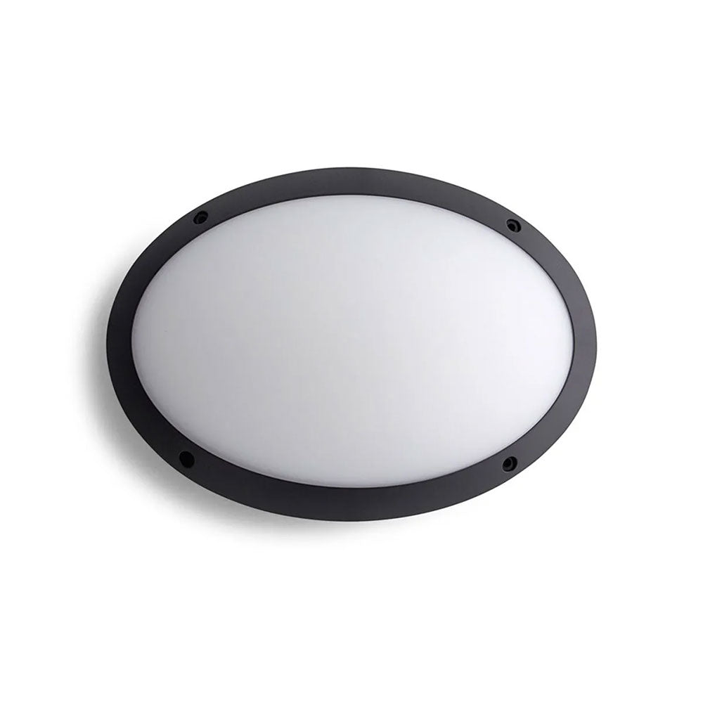Oval 12W LED Bunker Light Tri-Colour IP66 - AT3016/BLK/OH/TRI