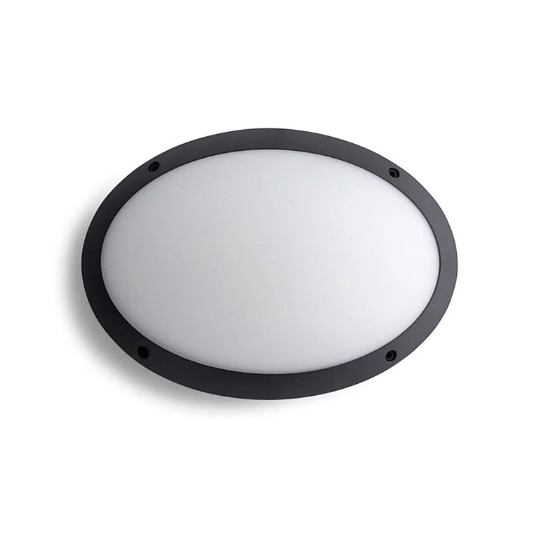 Oval 12W LED Bunker Light Tri-Colour IP66 - AT3016/BLK/OH/TRI