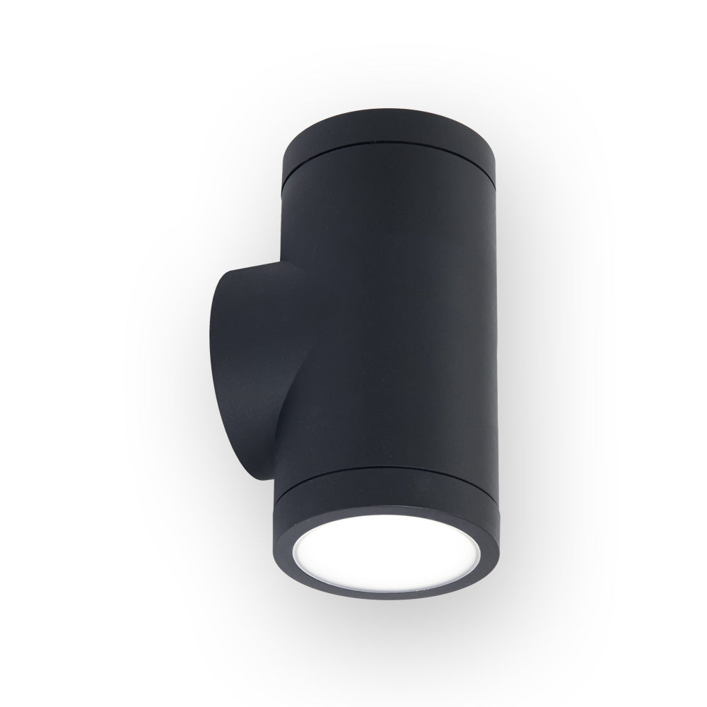 Samba 10W LED Up/Down Polycarbonate Coastal Wall Pillar Light Charcoal / Tri-Colour - AT5010/CHA/TRI