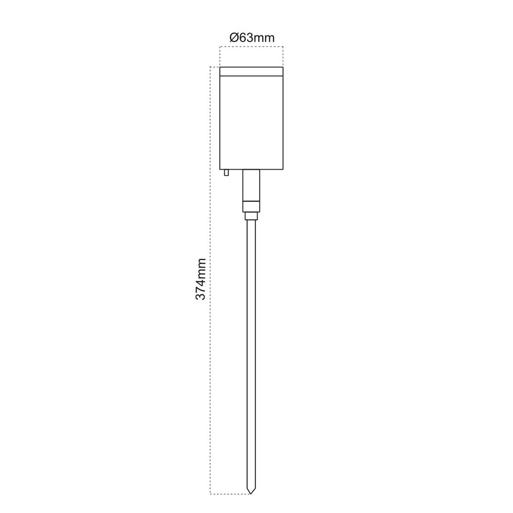 Outdoor 6W 12V DC Adjustable LED Spike Light Anodised Black / Cool White - AT5101/AND/BLK/LED