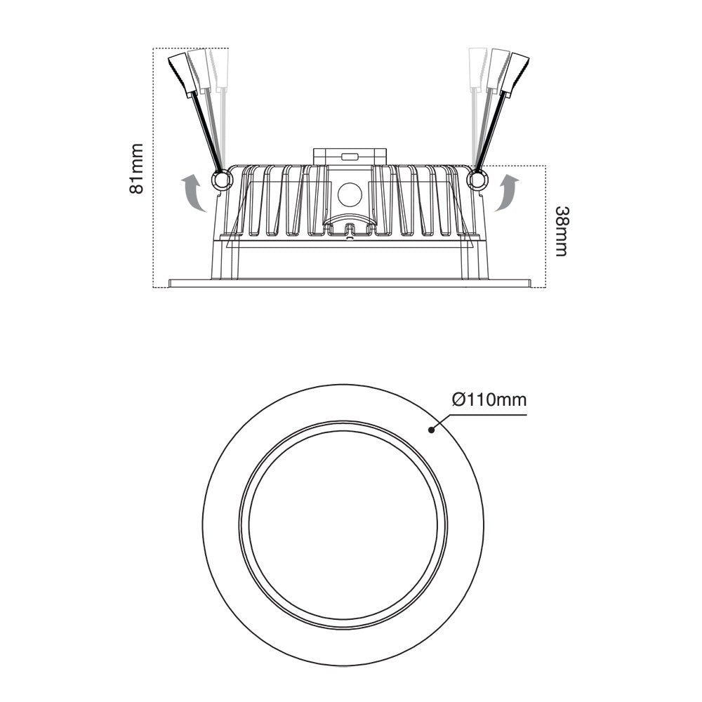 Fire Rated 12W LED Downlight White / Cool White - AT9012/WH/FR/CW