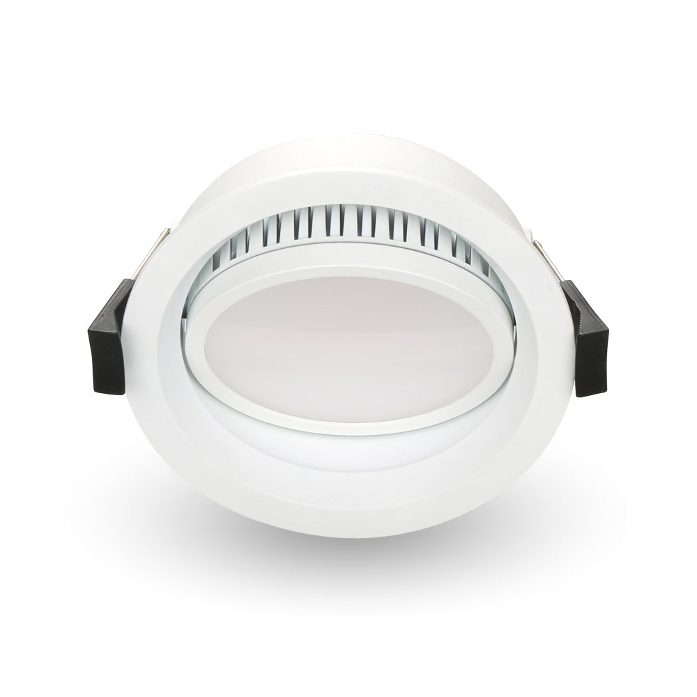 Round 10W Adjustable Dimmable LED Downlight White / Tri-Colour - AT9020/WH/TRI