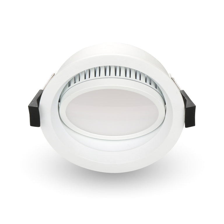Round 10W Adjustable Dimmable LED Downlight White / Tri-Colour - AT9020/WH/TRI