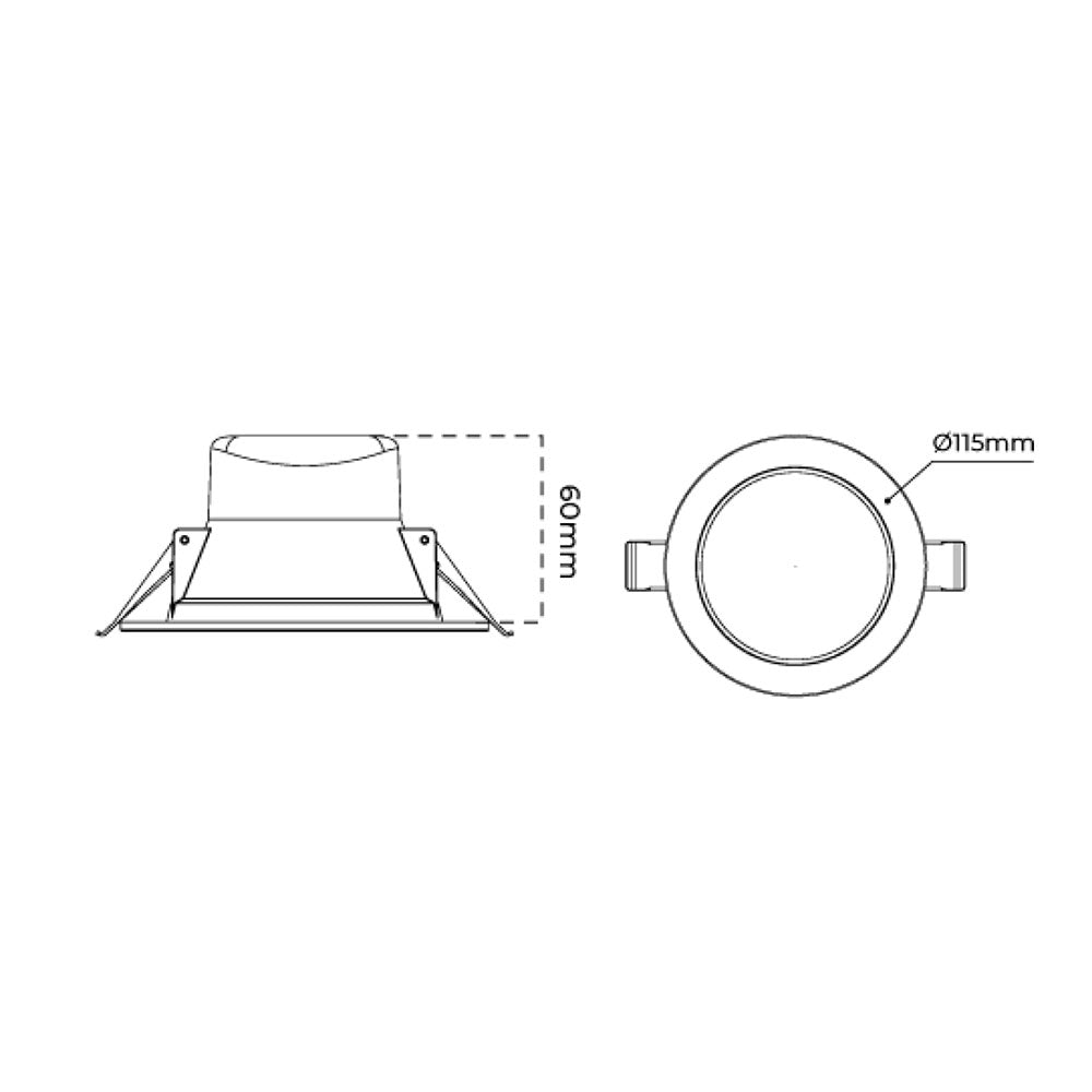 AT9039 8W Dimmable LED Downlight Silver / Daylight - AT9039/SIL/DL