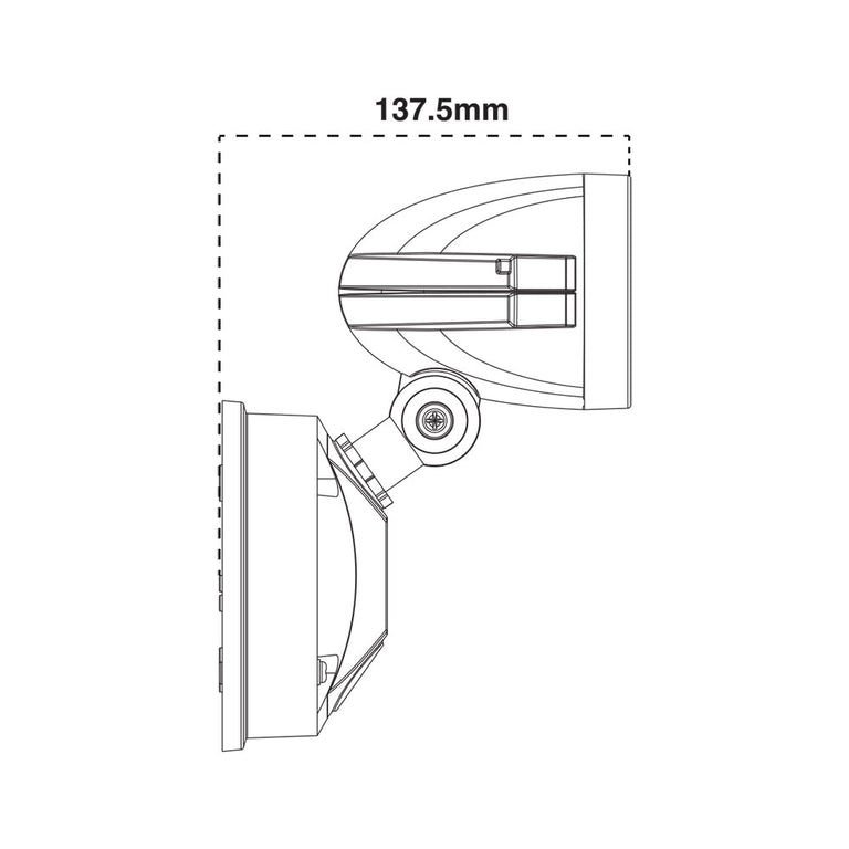 Single Head 9W LED Exterior Spotlight White / Daylight - AT9130/WHT