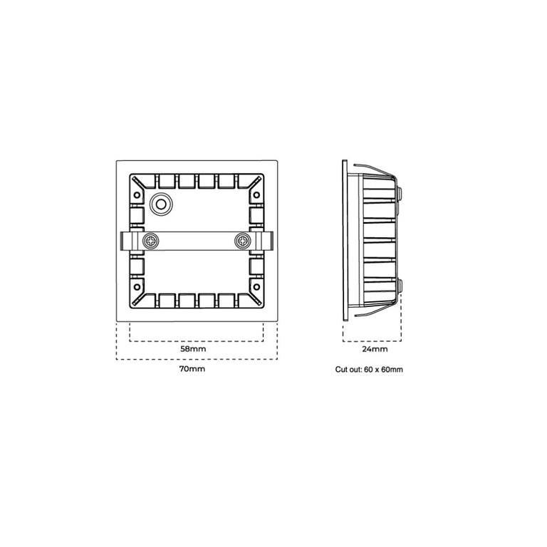 Recessed 3W LED 24V DC Steplight Clear Lens White / Cool White IP54 - AT9500/24V/WH/CW/C