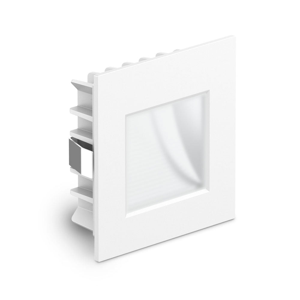 Recessed 3W LED 24V DC Steplight Opal Lens White / Cool White IP54 - AT9500/24V/WH/CW/O