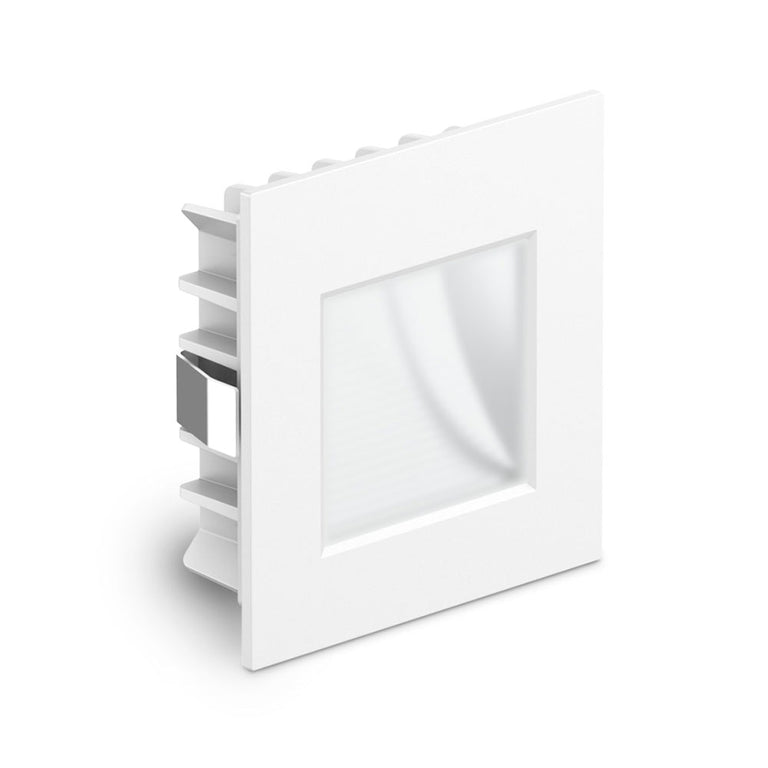 Recessed 3W LED 24V DC Steplight Opal Lens White / Cool White IP54 - AT9500/24V/WH/CW/O