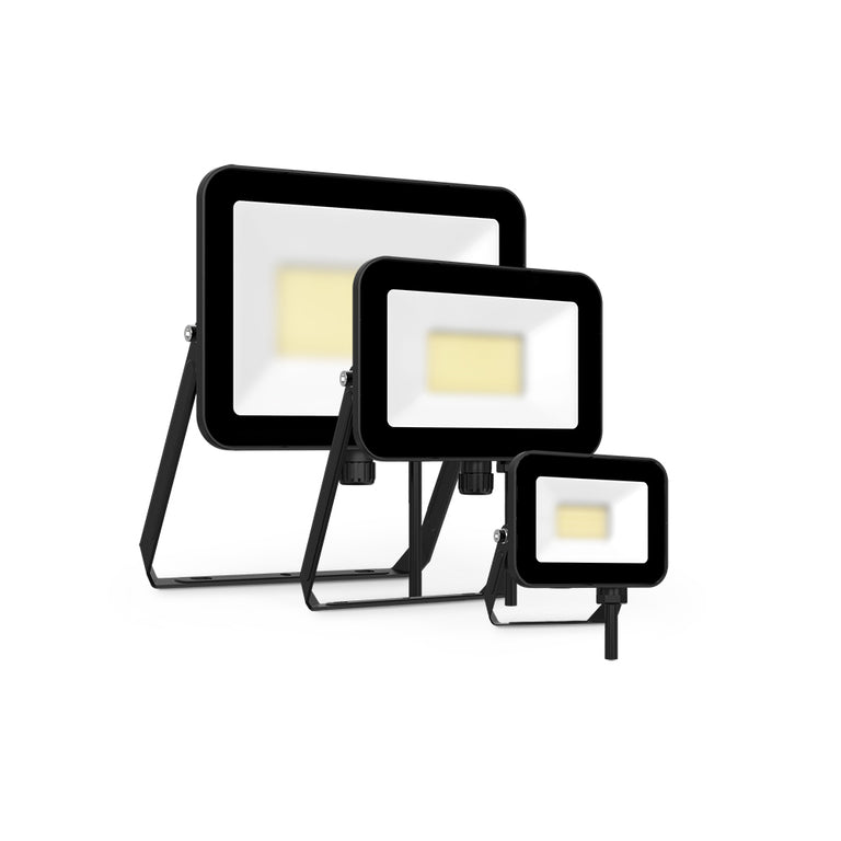 Slim 50W LED Adjustable Floodlight Black / Tri-Colour - AT9819/TRI/50
