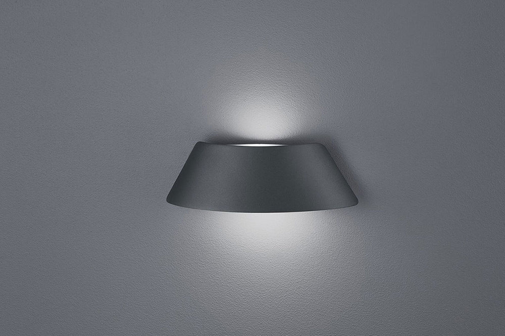 Exterior 9W LED Wall Light Black Finish / Warm White - Aten1