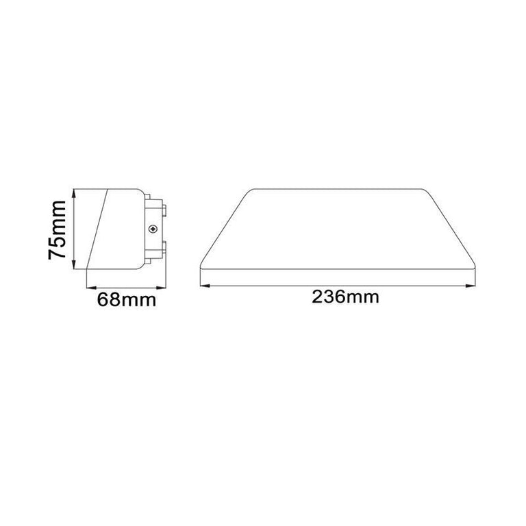 Exterior 9W LED Wall Light Black Finish / Warm White - Aten1