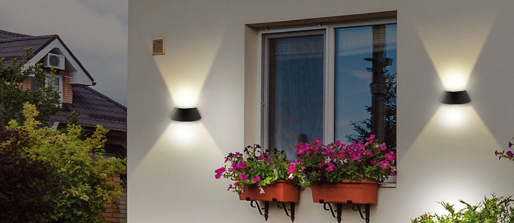 Exterior 9W LED Wall Light Black Finish / Warm White - Aten1