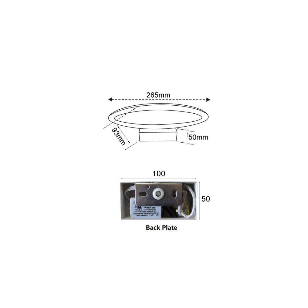 Athens 6W LED Wall Light White / Warm White - ATHENSG2