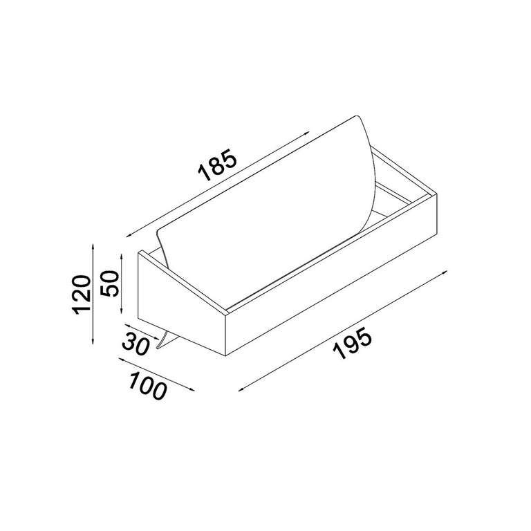 Atlanta 6W LED Interior Rectangular Up/Down Dimmable Wall Light White / Tri-Colour - ATLANTA