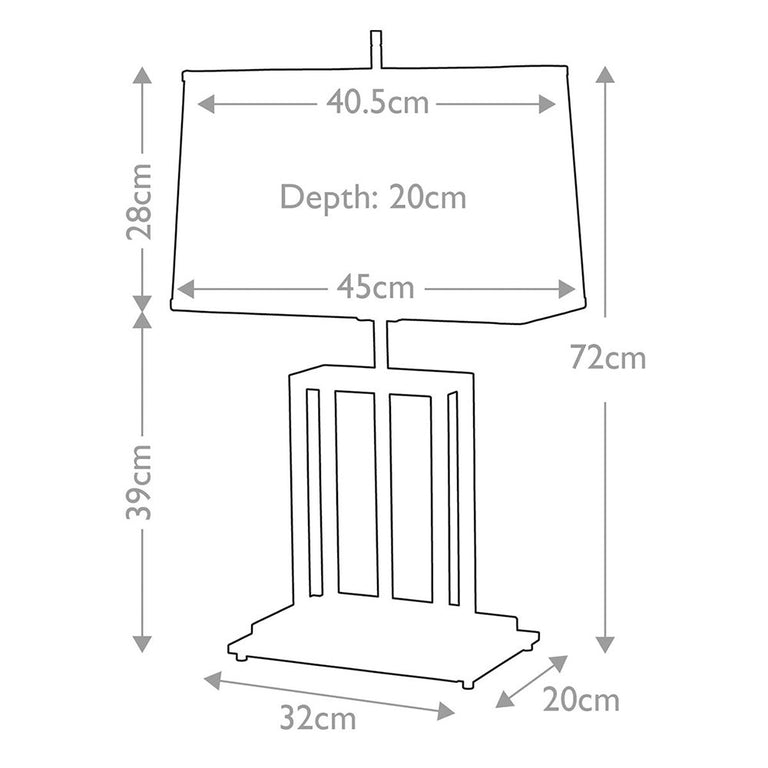 Atlas Table Lamp Brushed Brass - ATLAS-TL