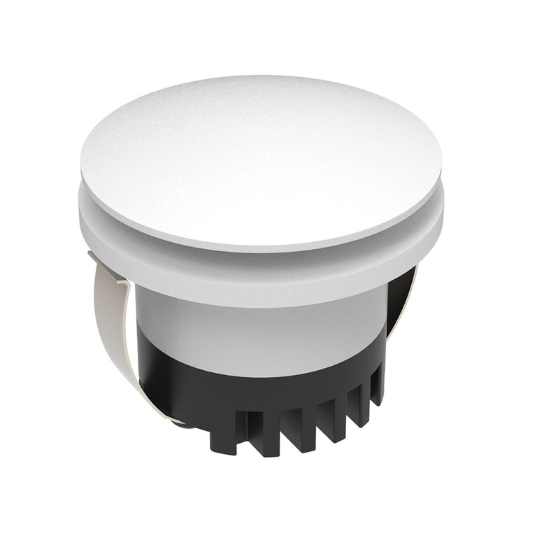 Aura 3W 24V DC LED Steplight Round Faceplate With Halo White / Tri-Colour - 23705