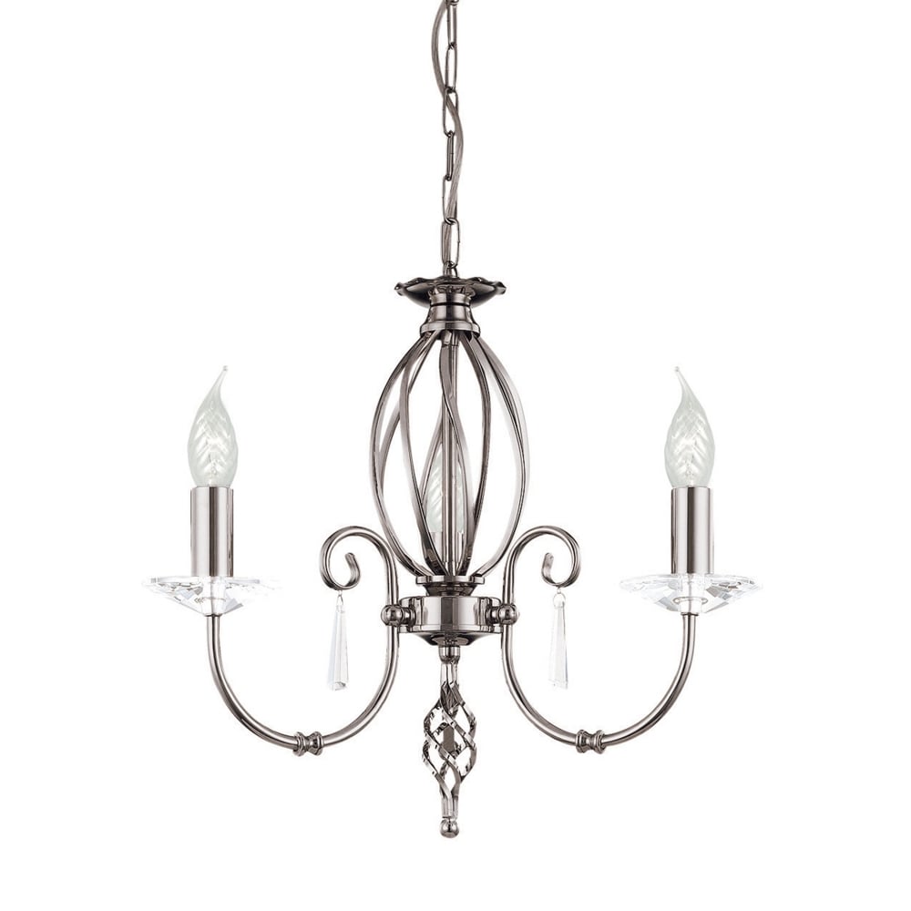 Aegean 3 Light Chandelier Polished Nickel - AG3-POL-NICKEL