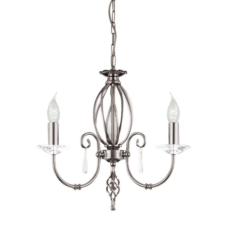 Aegean 3 Light Chandelier Polished Nickel - AG3-POL-NICKEL