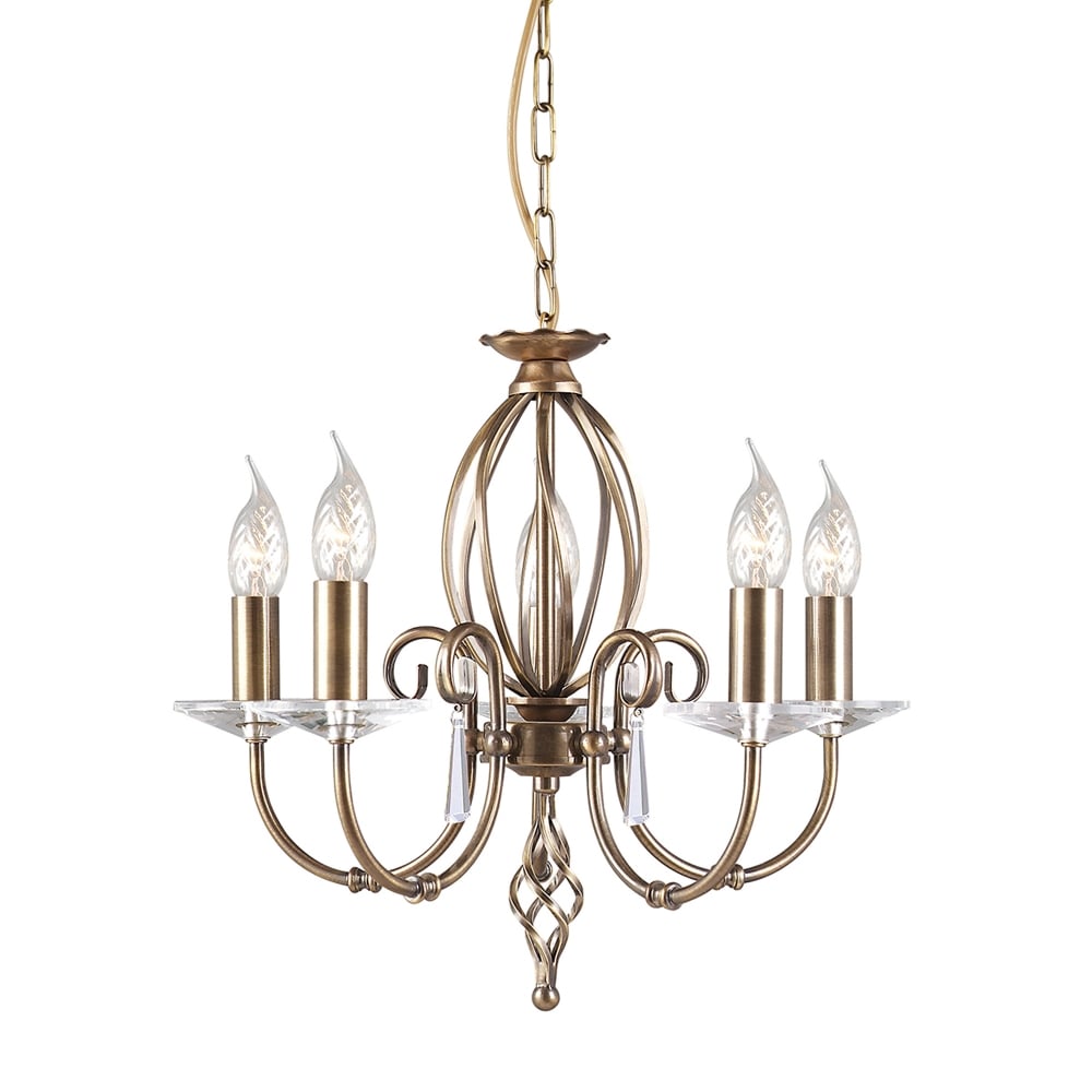 Aegean 5 Light Chandelier Aged Brass - AG5-AGED-BRASS