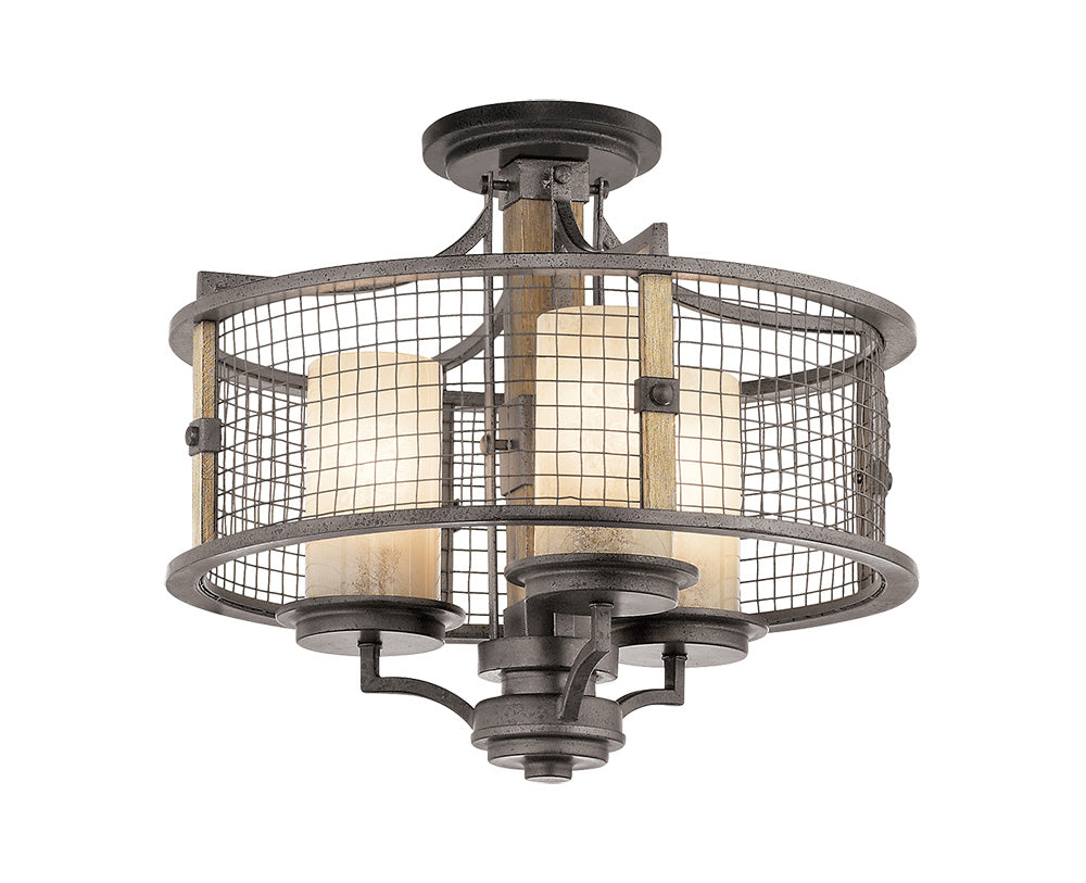 Ahrendale 3 Light Duo Mount Chandelier Anvil Iron - KL/AHRENDALE3
