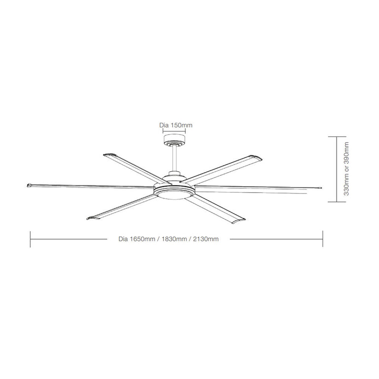 Albatross II DC 65" Smart Ceiling Fan With WIFI Remote Control Matt White - MDCAW + MDCAB160W